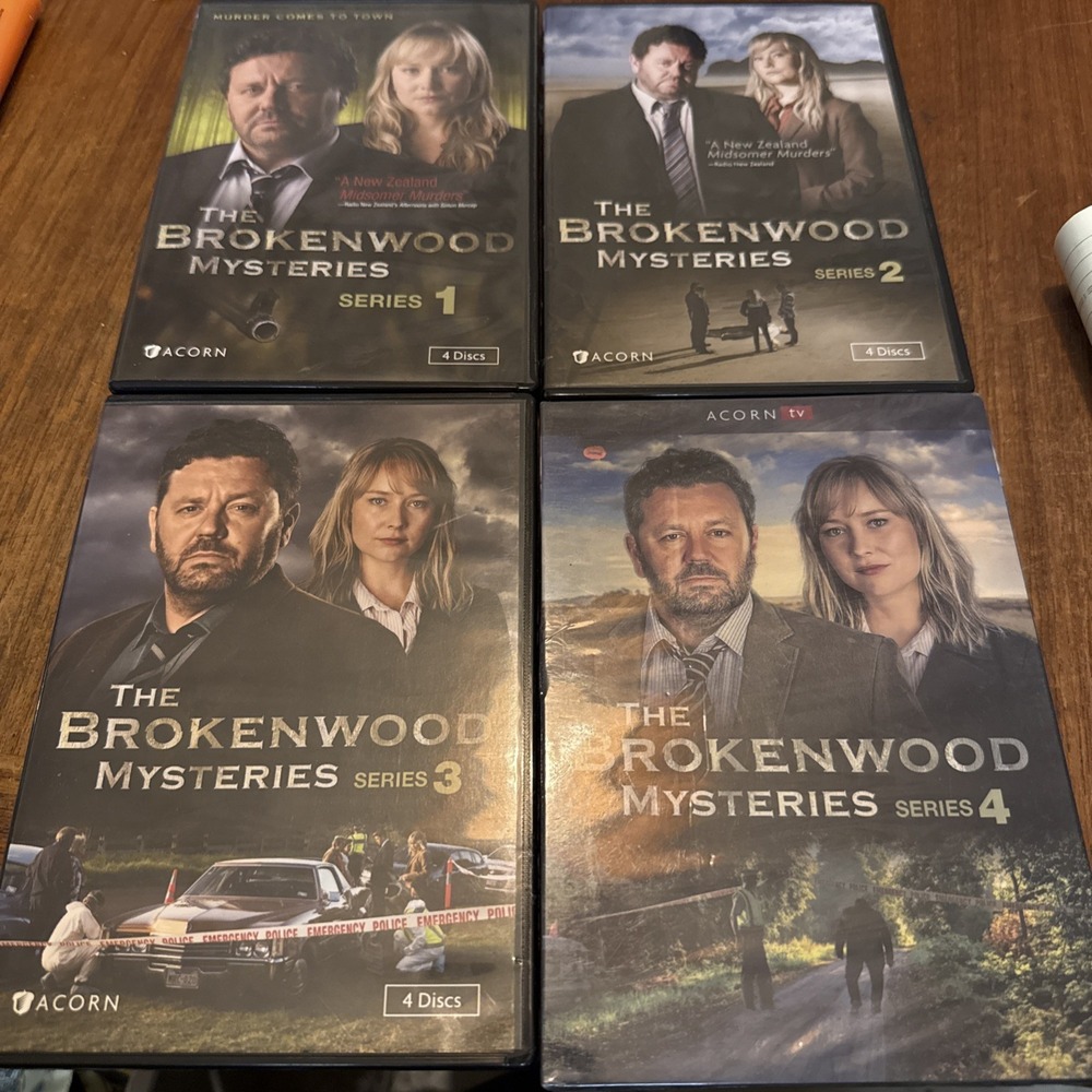 The Brokenwood Mysteries Series 1-4 DVD Set New Zealand Crime Drama Acorn TV